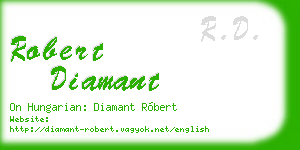 robert diamant business card